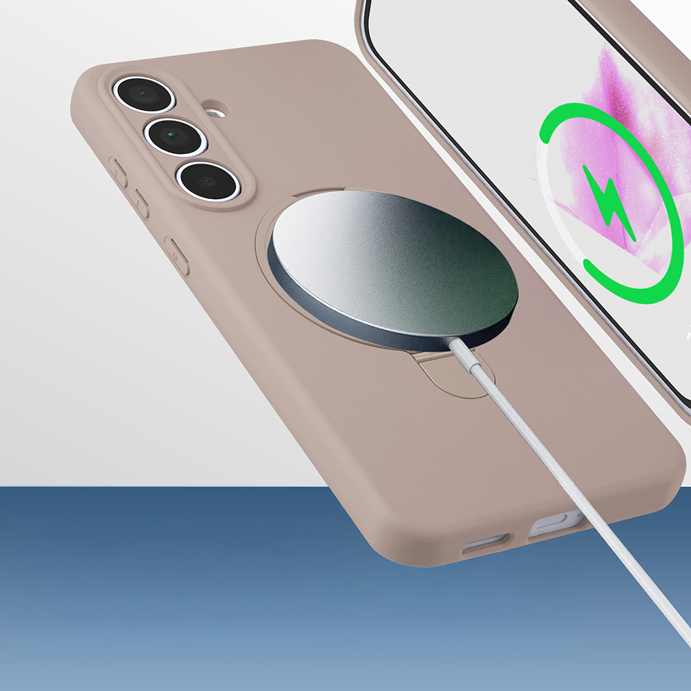 Samsung Galaxy S25 FE Uyumlu Kılıf M-safe Şarj Özellikli Standlı Zore Samara Kapak - 2