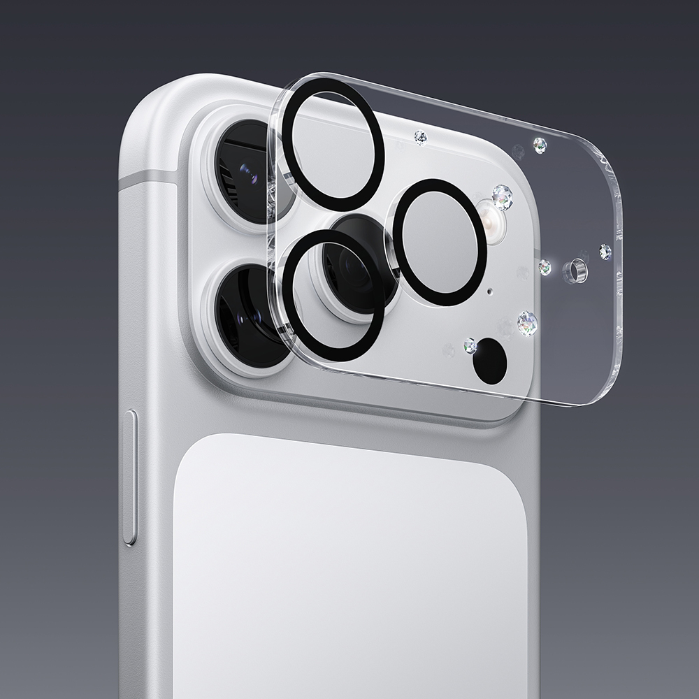 Apple iPhone 17 Pro Uyumlu Pynana Diamond Sky Serisi Taşlı Kamera Lens Koruyucu - 12