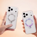 Apple iPhone 17 Pro Max Uyumlu Kılıf M-safe Şarj Özellikli Simli Standlı Pynana Dancing Circle Trendy Serisi Kapak - 6