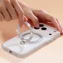 Apple iPhone 17 Pro Max Uyumlu Kılıf M-safe Şarj Özellikli Simli Standlı Pynana Dancing Circle Trendy Serisi Kapak - 8