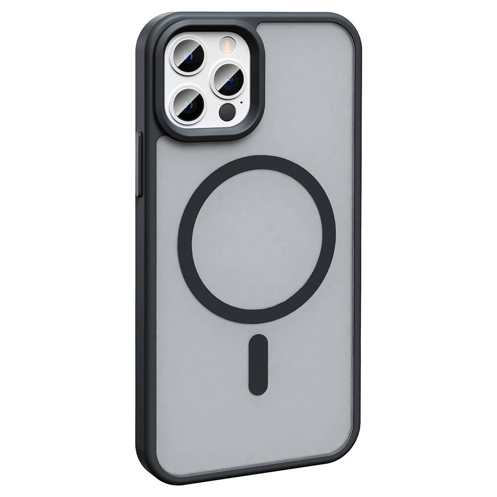 Apple iPhone 13 Pro Max Uyumlu Kılıf M-safe Şarj Özellikli Mat Arka Yüzey Zore Sio Kapak - 1
