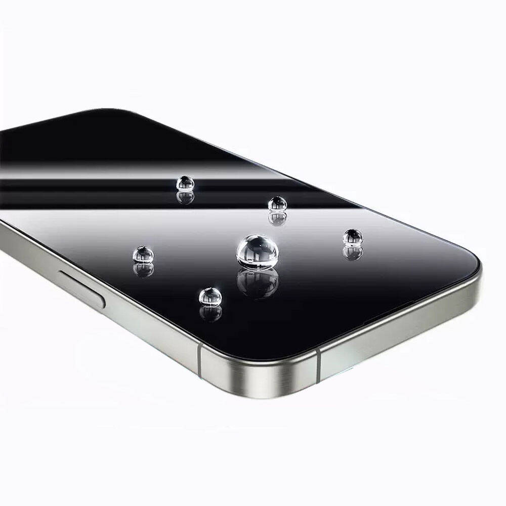 Apple iPhone 16 Plus Uyumlu Wiwu GT-008 Polimer Oleofobik Kaplama Şeffaf Pürüzsüz Temperli Cam Ekran Koruyucu 10'lu Paket - 1