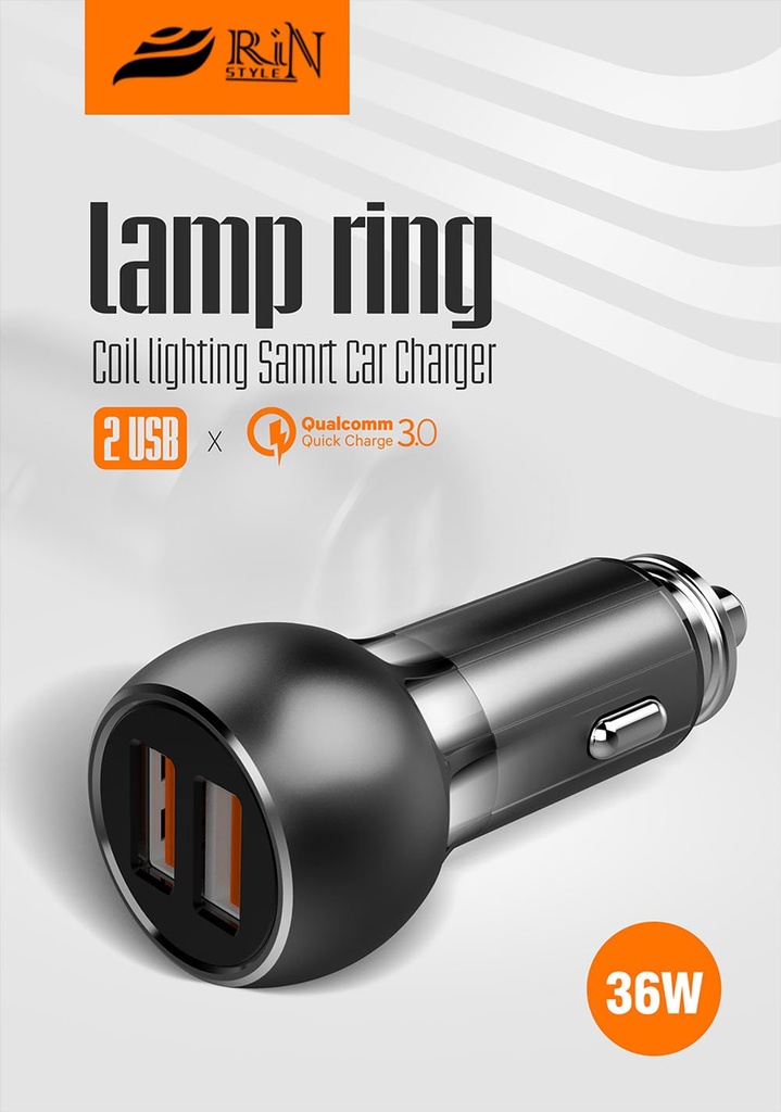 Araç Şarj Cihazı C503Q Type C Hızlı Şarj Özellikli 36 W 2 USB - QC 3.0 Akıllı Metal Şarj Başlığı