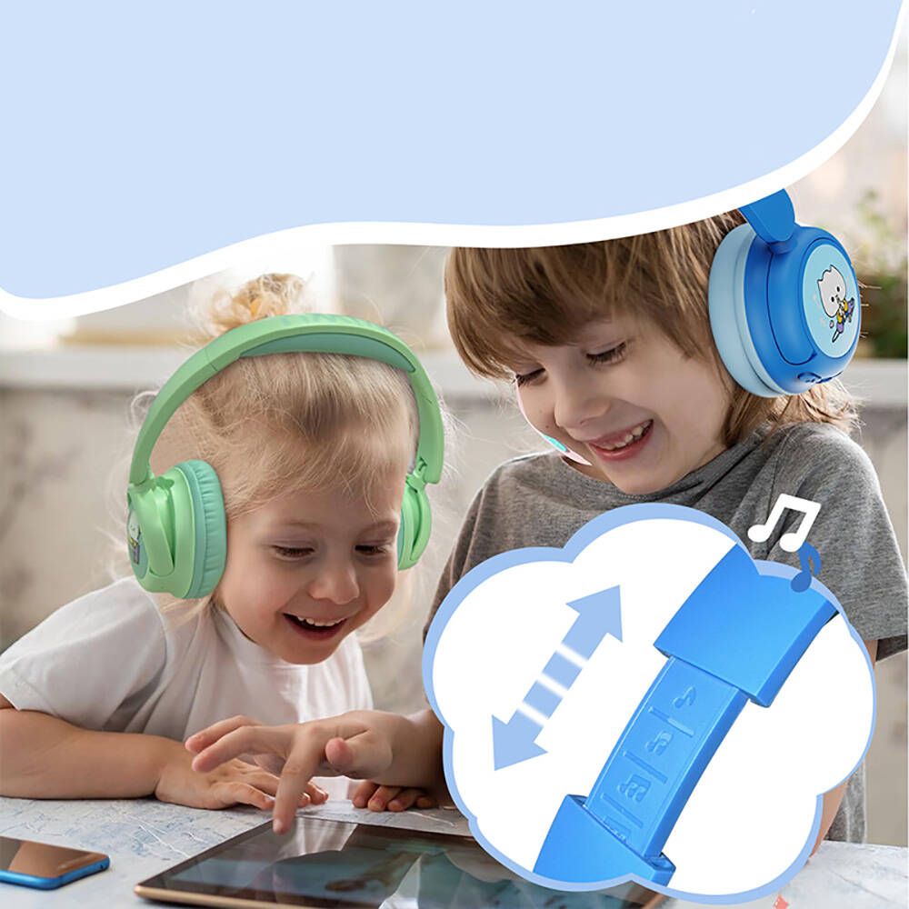 Wiwu KTD-02 Ayarlanabilir Kulak Üstü Kablolu ve Bluetooth 5.3 Çocuk Kulaklığı - 9