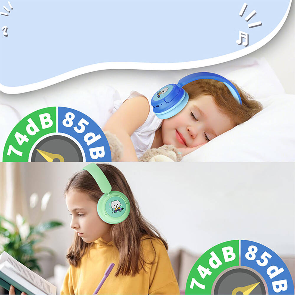 Wiwu KTD-02 Ayarlanabilir Kulak Üstü Kablolu ve Bluetooth 5.3 Çocuk Kulaklığı - 12