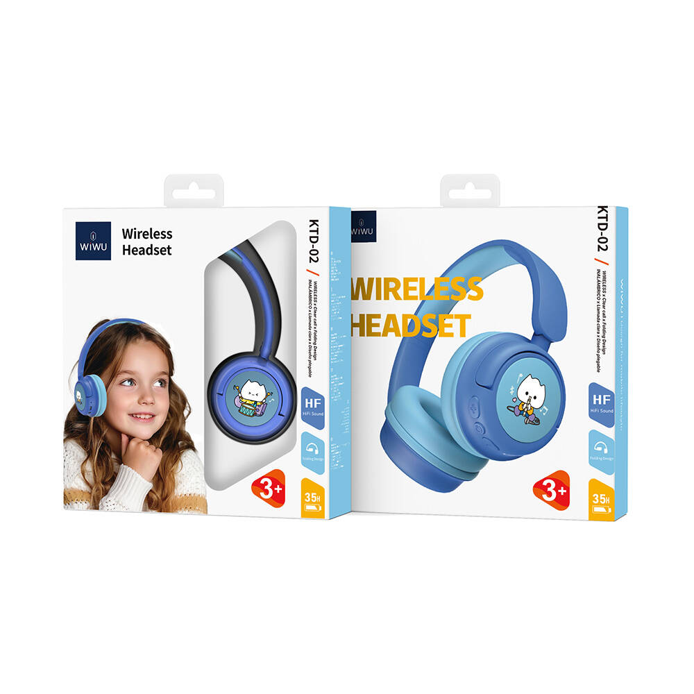 Wiwu KTD-02 Ayarlanabilir Kulak Üstü Kablolu ve Bluetooth 5.3 Çocuk Kulaklığı - 14