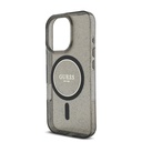Apple iPhone 16 Pro Uyumlu Kılıf Guess Orjinal Lisanslı M-safe Şarj Özellikli Simli Silikon İnci Bileklikli Kapak - 6
