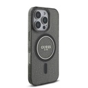 Apple iPhone 16 Pro Uyumlu Kılıf Guess Orjinal Lisanslı M-safe Şarj Özellikli Simli Silikon İnci Bileklikli Kapak - 8