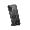 Apple iPhone 16 Pro Uyumlu Kılıf Magsafe Şarj Özellikli Teknoloji Desenli Standlı Skinarma Helio Kapak - 5
