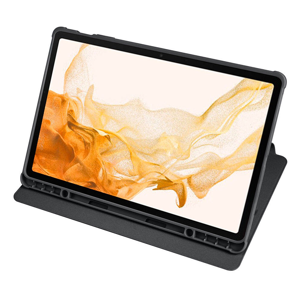 Samsung Galaxy Tab S9 Plus Uyumlu Kılıf Zore Termik Kalem Bölmeli Dönebilen Standlı Kılıf - 13