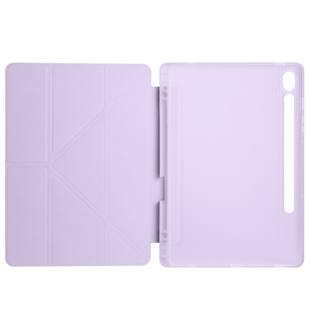 Samsung Galaxy Tab S9 Uyumlu Kılıf Zore Tri Folding Kalem Bölmeli Standlı Kılıf - 4