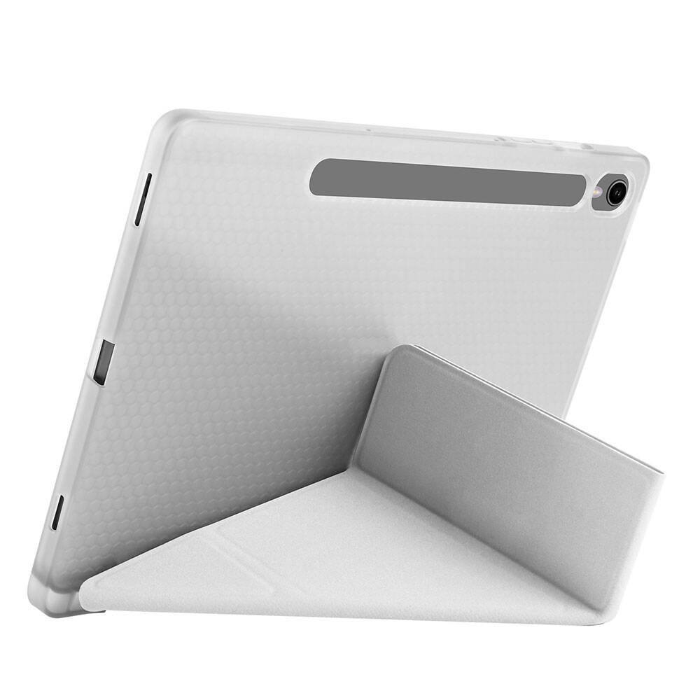 Samsung Galaxy Tab S9 Uyumlu Kılıf Zore Tri Folding Kalem Bölmeli Standlı Kılıf - 12