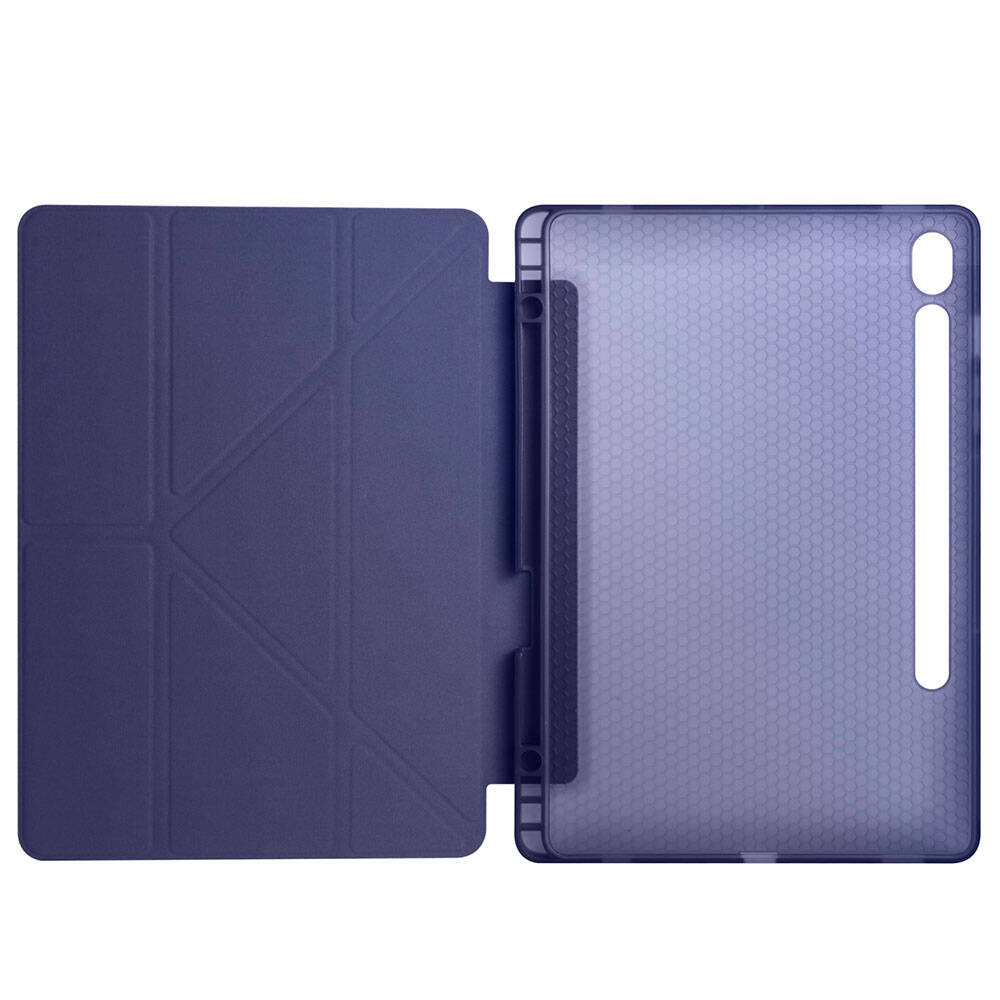 Samsung Galaxy Tab S9 Uyumlu Kılıf Zore Tri Folding Kalem Bölmeli Standlı Kılıf - 26