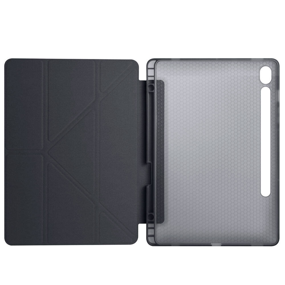 Samsung Galaxy Tab S9 Uyumlu Kılıf Zore Tri Folding Kalem Bölmeli Standlı Kılıf - 27