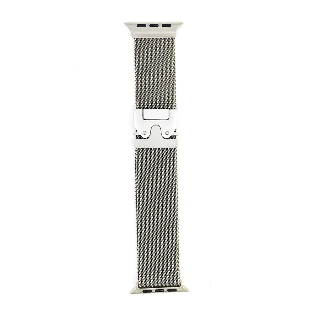 Apple Watch 44mm Uyumlu Zore KRD-25 Metal Hasır Kordon - 1