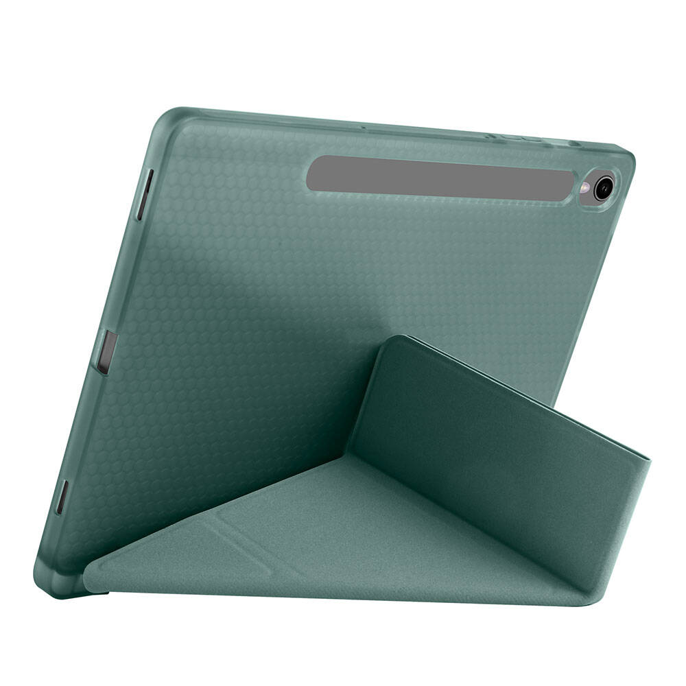 Samsung Galaxy Tab S9 Uyumlu Kılıf Zore Tri Folding Kalem Bölmeli Standlı Kılıf - 36