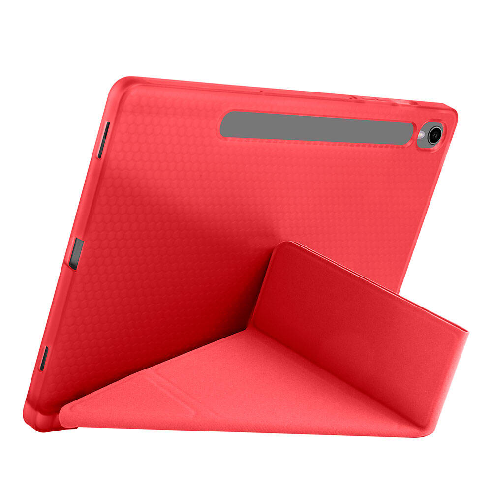 Samsung Galaxy Tab S9 Uyumlu Kılıf Zore Tri Folding Kalem Bölmeli Standlı Kılıf - 39