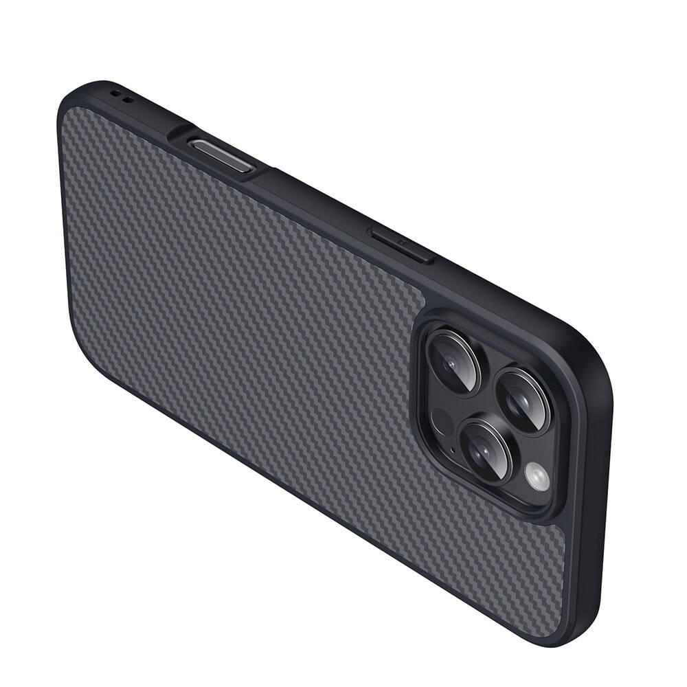 Apple iPhone 16 Pro Uyumlu Kılıf Magsafe Şarj Özellikli Karbon Fiber Tasarımlı Zore Elnino Kapak - 5