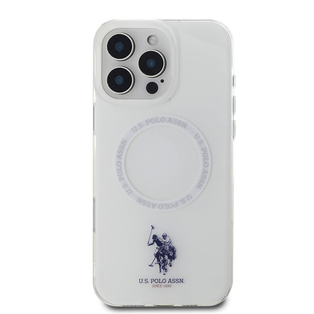 Apple iPhone 16 Pro Uyumlu Kılıf U.S. Polo Assn. Orjinal Lisanslı Magsafe Şarj Özellikli IML Double Horse Logolu Ring Kapak - 3