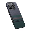 Apple iPhone 16 Pro Max Uyumlu Kılıf Magsafe Şarj Özellikli Karbon Fiber Tasarımlı Benks Aurora ArmorPro Kevlar Kapak - 3
