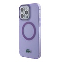 Apple iPhone 15 Pro Uyumlu Kılıf Lacoste Orjinal Lisanslı M-safe Şarj Özellikli İkonik Timsah Logolu Hard Parme Kapak - 1