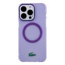 Apple iPhone 15 Pro Uyumlu Kılıf Lacoste Orjinal Lisanslı M-safe Şarj Özellikli İkonik Timsah Logolu Hard Parme Kapak - 2