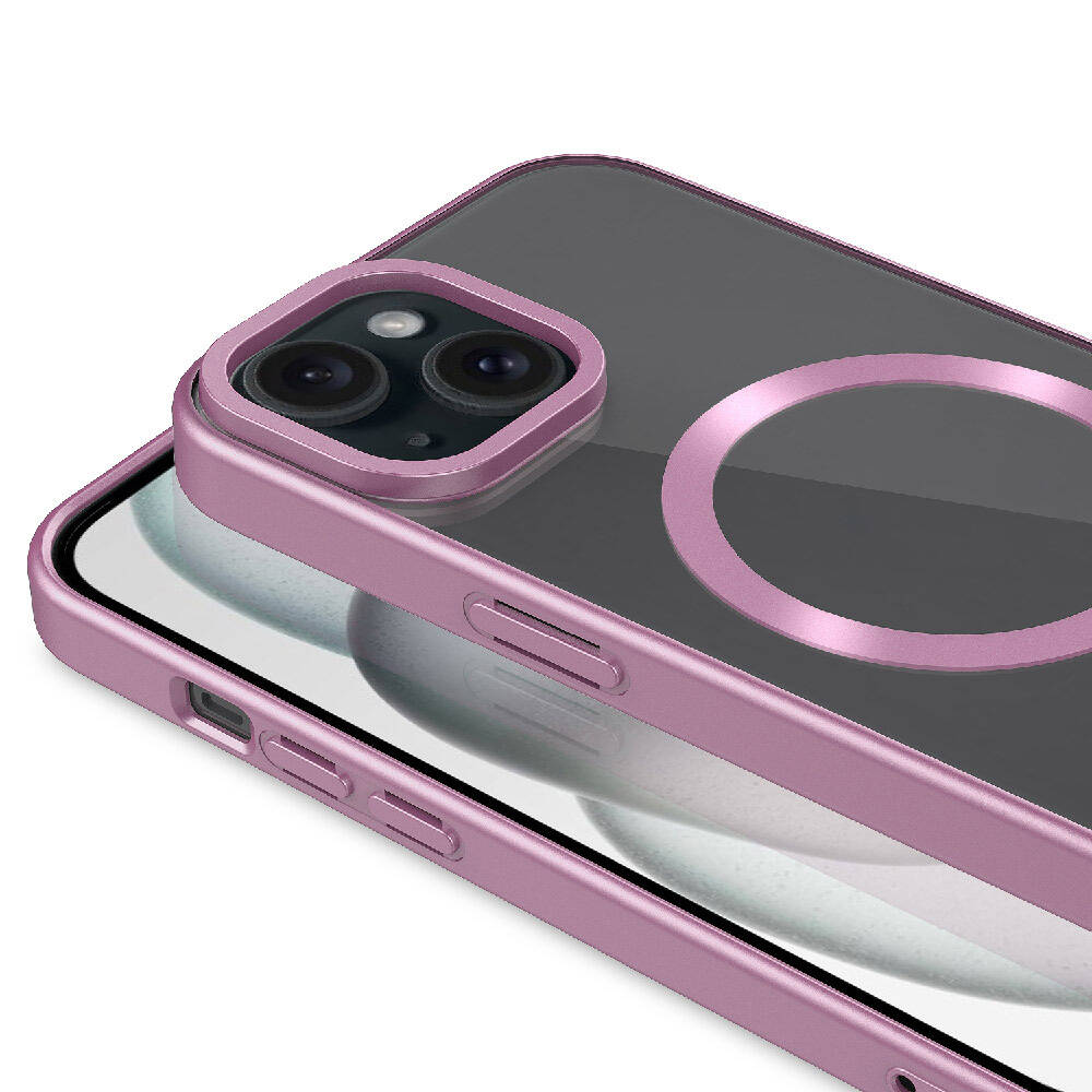 Apple iPhone 15 Plus Uyumlu Kılıf Mat Tasarımlı M-safe Wireless Şarj Özellikli Zore Mat Setro Kapak - 2