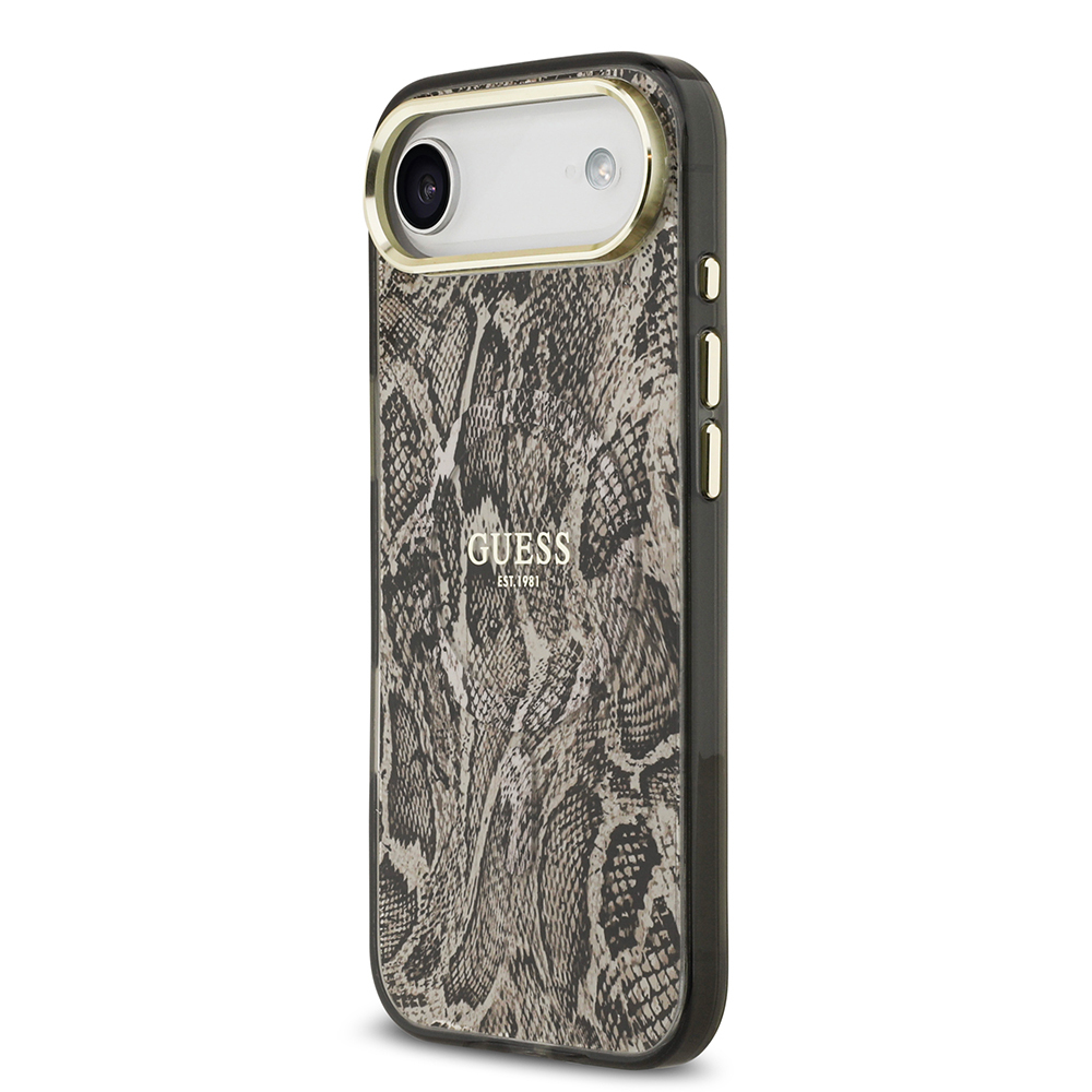Apple iPhone 17 Air Uyumlu Kılıf Guess Orjinal Lisanslı M-safe Şarj Özellikli Yazı Logolu Python Desenli Kapak - 1