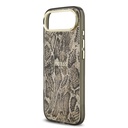 Apple iPhone 17 Air Uyumlu Kılıf Guess Orjinal Lisanslı M-safe Şarj Özellikli Yazı Logolu Python Desenli Kapak - 5