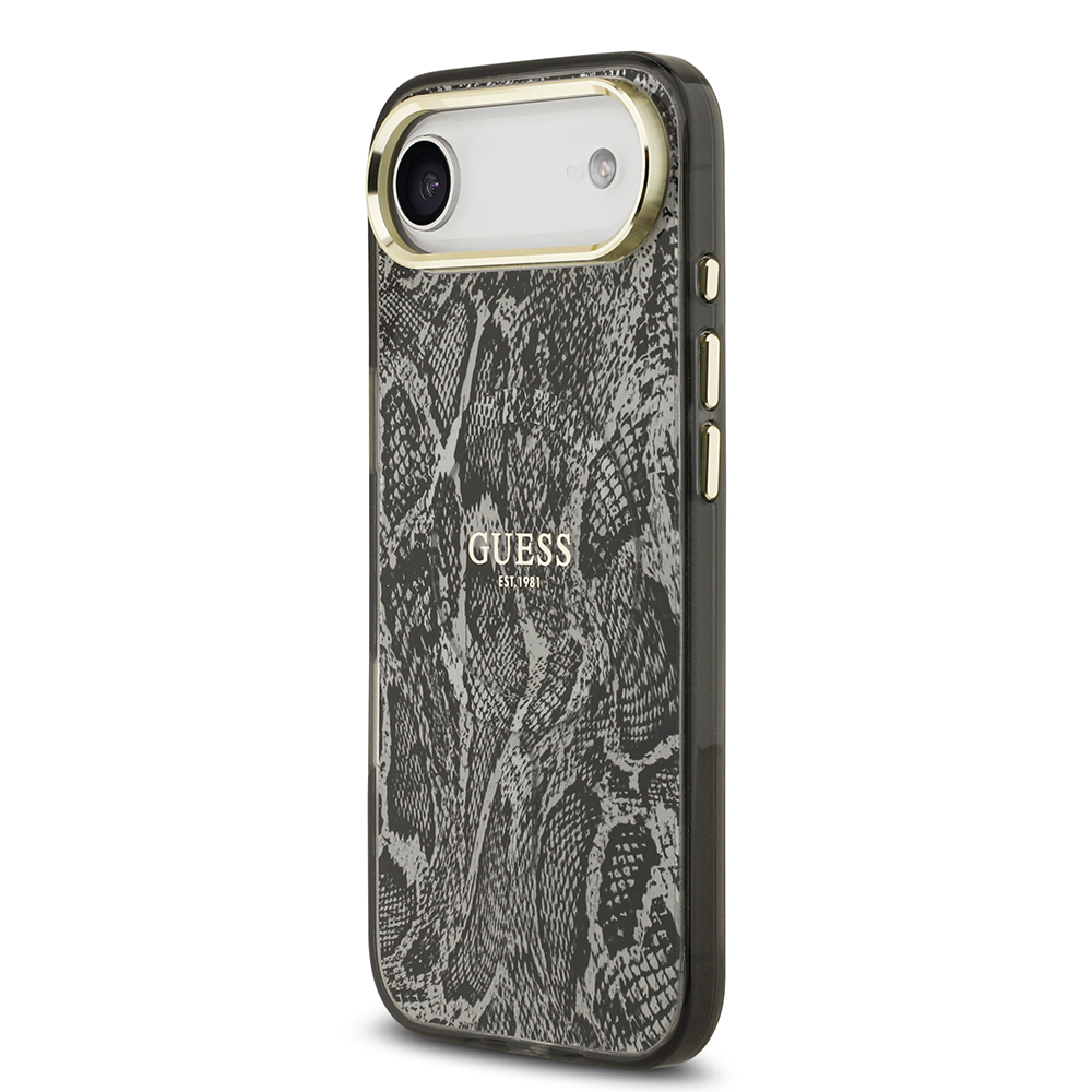 Apple iPhone 17 Air Uyumlu Kılıf Guess Orjinal Lisanslı M-safe Şarj Özellikli Yazı Logolu Python Desenli Kapak - 7