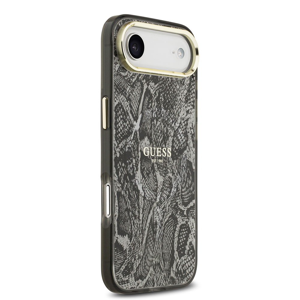 Apple iPhone 17 Air Uyumlu Kılıf Guess Orjinal Lisanslı M-safe Şarj Özellikli Yazı Logolu Python Desenli Kapak - 9