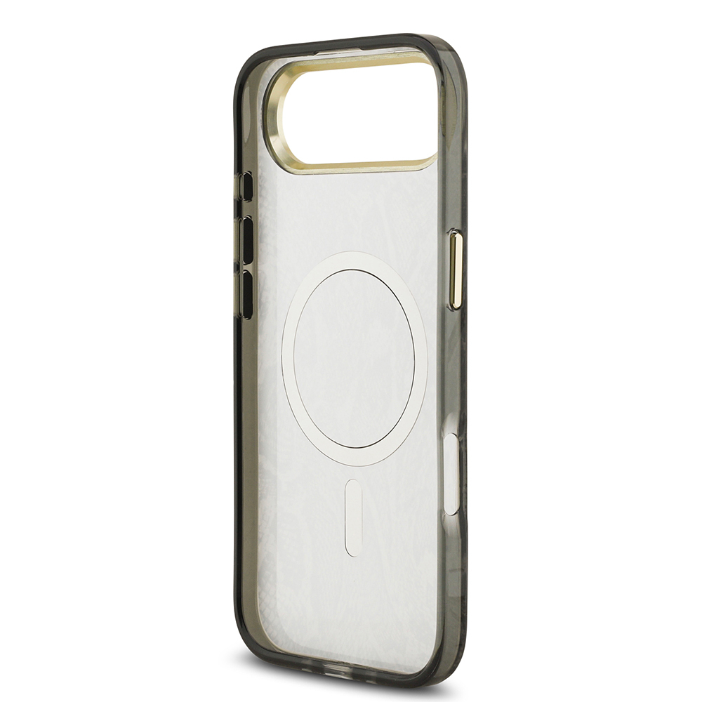 Apple iPhone 17 Air Uyumlu Kılıf Guess Orjinal Lisanslı M-safe Şarj Özellikli Yazı Logolu Python Desenli Kapak - 12