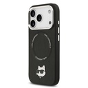 Apple iPhone 17 Pro Max Uyumlu Kılıf Karl Lagerfeld Orjinal Lisanslı M-safe Şarj Özellikli Metal Kamera ve Buton Tasarımlı Choupette PU Deri Kapak - 1