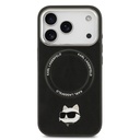 Apple iPhone 17 Pro Max Uyumlu Kılıf Karl Lagerfeld Orjinal Lisanslı M-safe Şarj Özellikli Metal Kamera ve Buton Tasarımlı Choupette PU Deri Kapak - 2