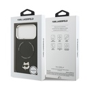 Apple iPhone 17 Pro Max Uyumlu Kılıf Karl Lagerfeld Orjinal Lisanslı M-safe Şarj Özellikli Metal Kamera ve Buton Tasarımlı Choupette PU Deri Kapak - 7