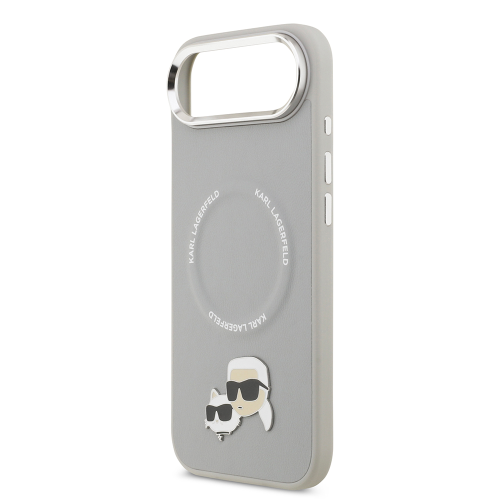 Apple iPhone 17 Air Uyumlu Kılıf Karl Lagerfeld Orjinal Lisanslı M-safe Şarj Özellikli Metal Kamera ve Buton Tasarımlı K&C PU Deri Kapak - 5