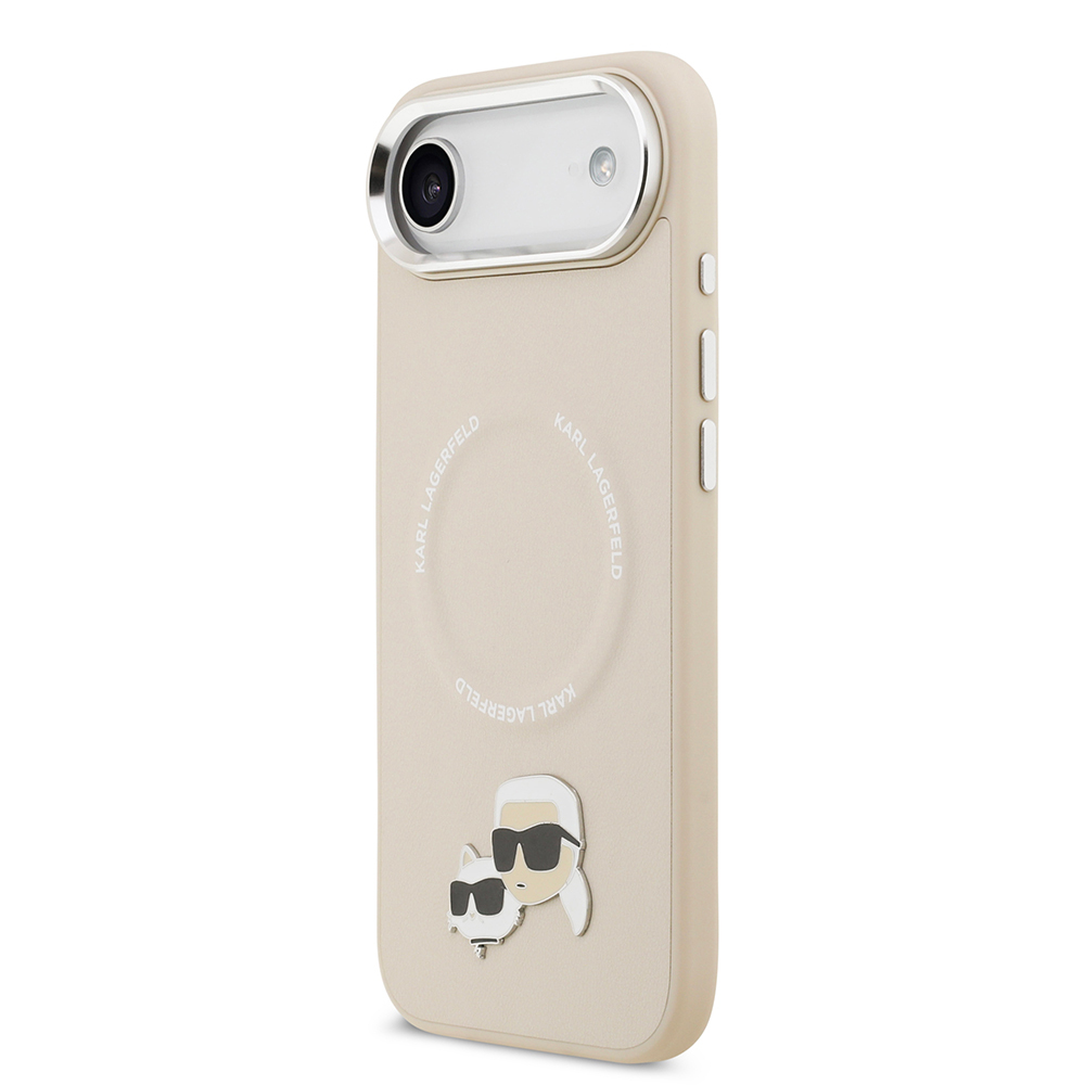 Apple iPhone 17 Air Uyumlu Kılıf Karl Lagerfeld Orjinal Lisanslı M-safe Şarj Özellikli Metal Kamera ve Buton Tasarımlı K&C PU Deri Kapak - 7