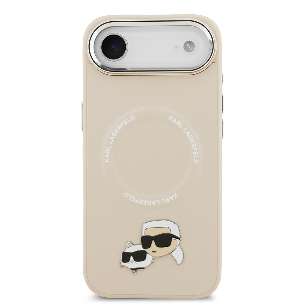 Apple iPhone 17 Air Uyumlu Kılıf Karl Lagerfeld Orjinal Lisanslı M-safe Şarj Özellikli Metal Kamera ve Buton Tasarımlı K&C PU Deri Kapak - 8