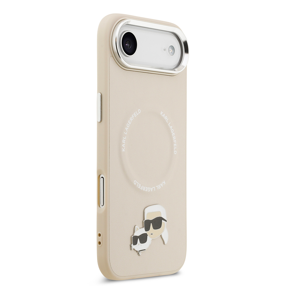 Apple iPhone 17 Air Uyumlu Kılıf Karl Lagerfeld Orjinal Lisanslı M-safe Şarj Özellikli Metal Kamera ve Buton Tasarımlı K&C PU Deri Kapak - 9
