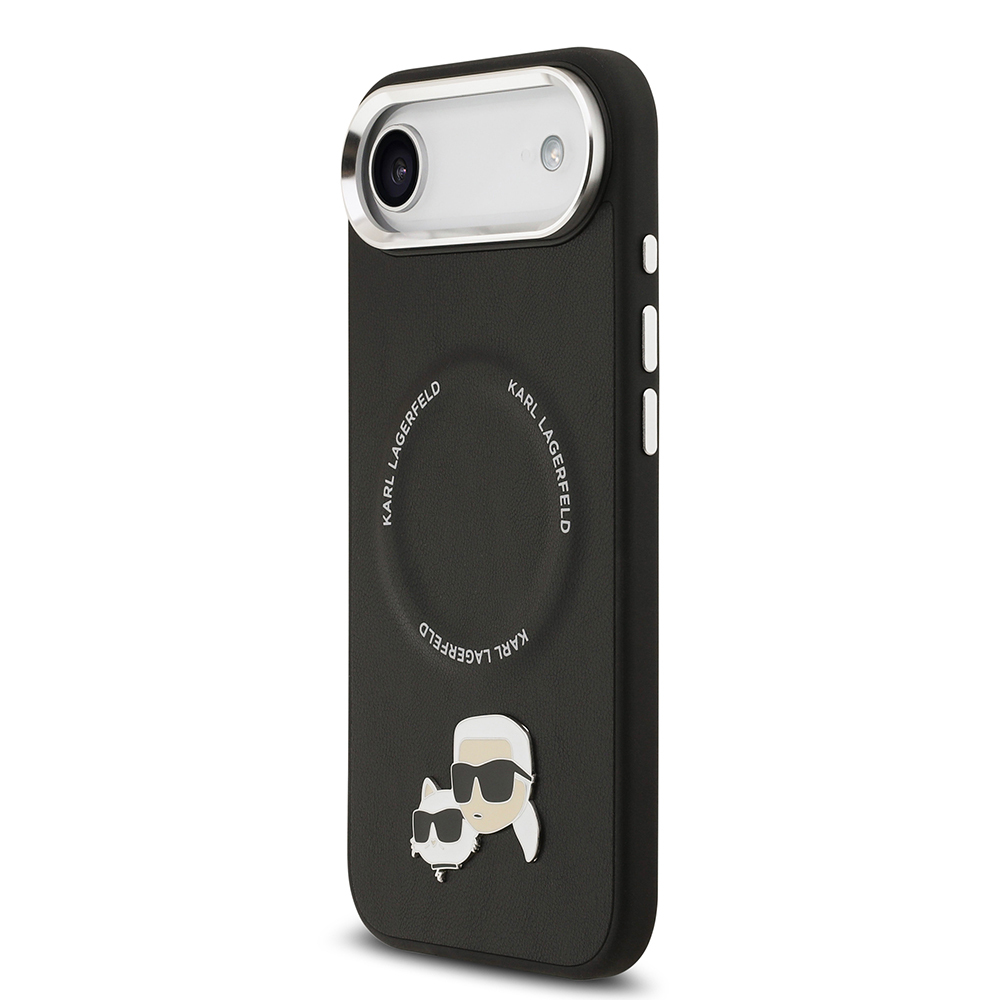 Apple iPhone 17 Air Uyumlu Kılıf Karl Lagerfeld Orjinal Lisanslı M-safe Şarj Özellikli Metal Kamera ve Buton Tasarımlı K&C PU Deri Kapak - 13