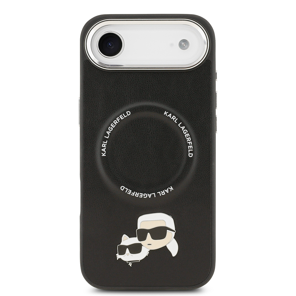 Apple iPhone 17 Air Uyumlu Kılıf Karl Lagerfeld Orjinal Lisanslı M-safe Şarj Özellikli Metal Kamera ve Buton Tasarımlı K&C PU Deri Kapak - 14