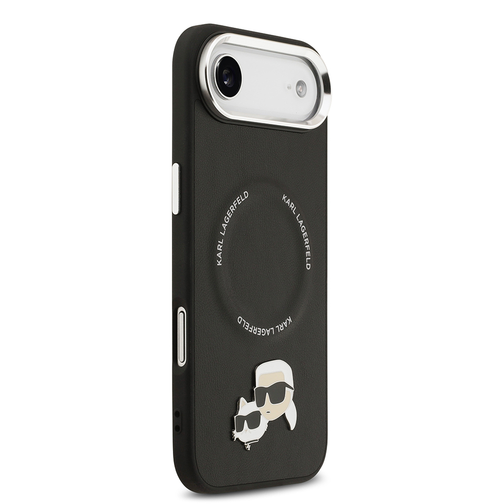 Apple iPhone 17 Air Uyumlu Kılıf Karl Lagerfeld Orjinal Lisanslı M-safe Şarj Özellikli Metal Kamera ve Buton Tasarımlı K&C PU Deri Kapak - 15