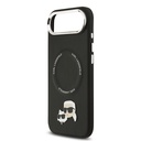 Apple iPhone 17 Air Uyumlu Kılıf Karl Lagerfeld Orjinal Lisanslı M-safe Şarj Özellikli Metal Kamera ve Buton Tasarımlı K&C PU Deri Kapak - 17