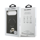Apple iPhone 17 Air Uyumlu Kılıf Karl Lagerfeld Orjinal Lisanslı M-safe Şarj Özellikli Metal Kamera ve Buton Tasarımlı K&C PU Deri Kapak - 21