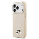 Apple iPhone 17 Pro Uyumlu Kılıf Karl Lagerfeld Orjinal Lisanslı M-safe Şarj Özellikli Metal Kamera ve Buton Tasarımlı K&C PU Deri Kapak - 1