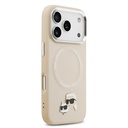 Apple iPhone 17 Pro Uyumlu Kılıf Karl Lagerfeld Orjinal Lisanslı M-safe Şarj Özellikli Metal Kamera ve Buton Tasarımlı K&C PU Deri Kapak - 3