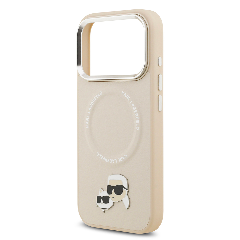 Apple iPhone 17 Pro Uyumlu Kılıf Karl Lagerfeld Orjinal Lisanslı M-safe Şarj Özellikli Metal Kamera ve Buton Tasarımlı K&C PU Deri Kapak - 5