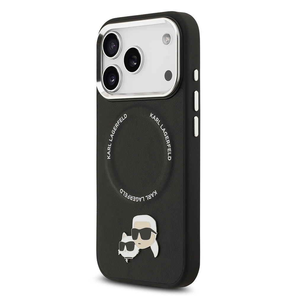 Apple iPhone 17 Pro Uyumlu Kılıf Karl Lagerfeld Orjinal Lisanslı M-safe Şarj Özellikli Metal Kamera ve Buton Tasarımlı K&C PU Deri Kapak - 7