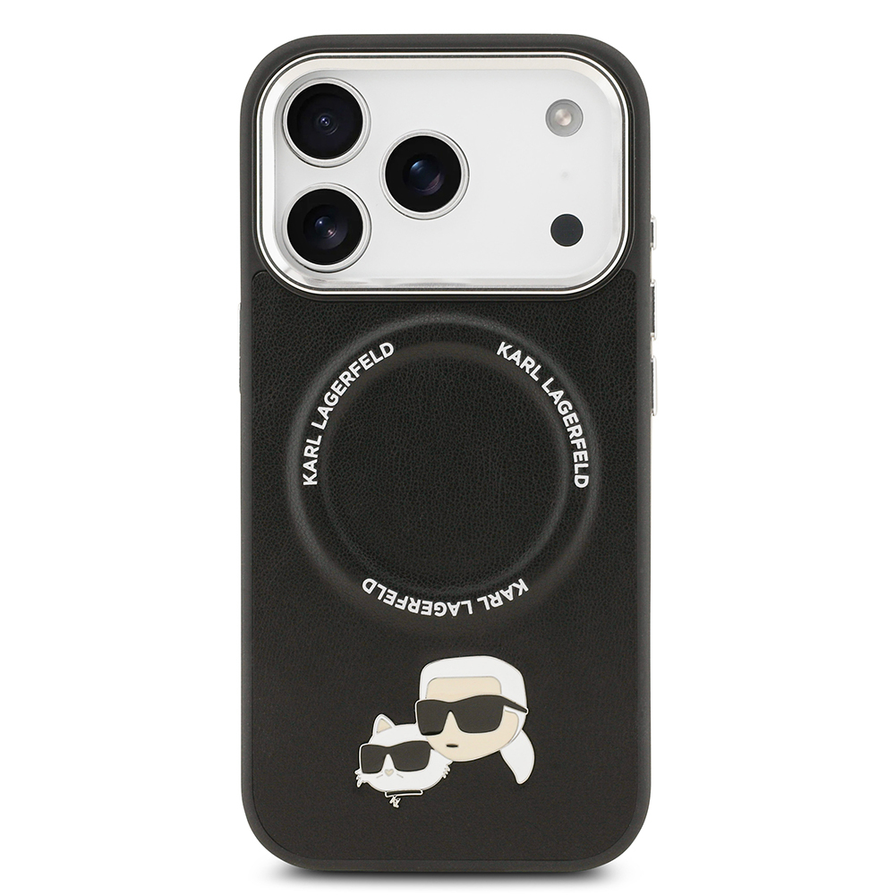 Apple iPhone 17 Pro Uyumlu Kılıf Karl Lagerfeld Orjinal Lisanslı M-safe Şarj Özellikli Metal Kamera ve Buton Tasarımlı K&C PU Deri Kapak - 8