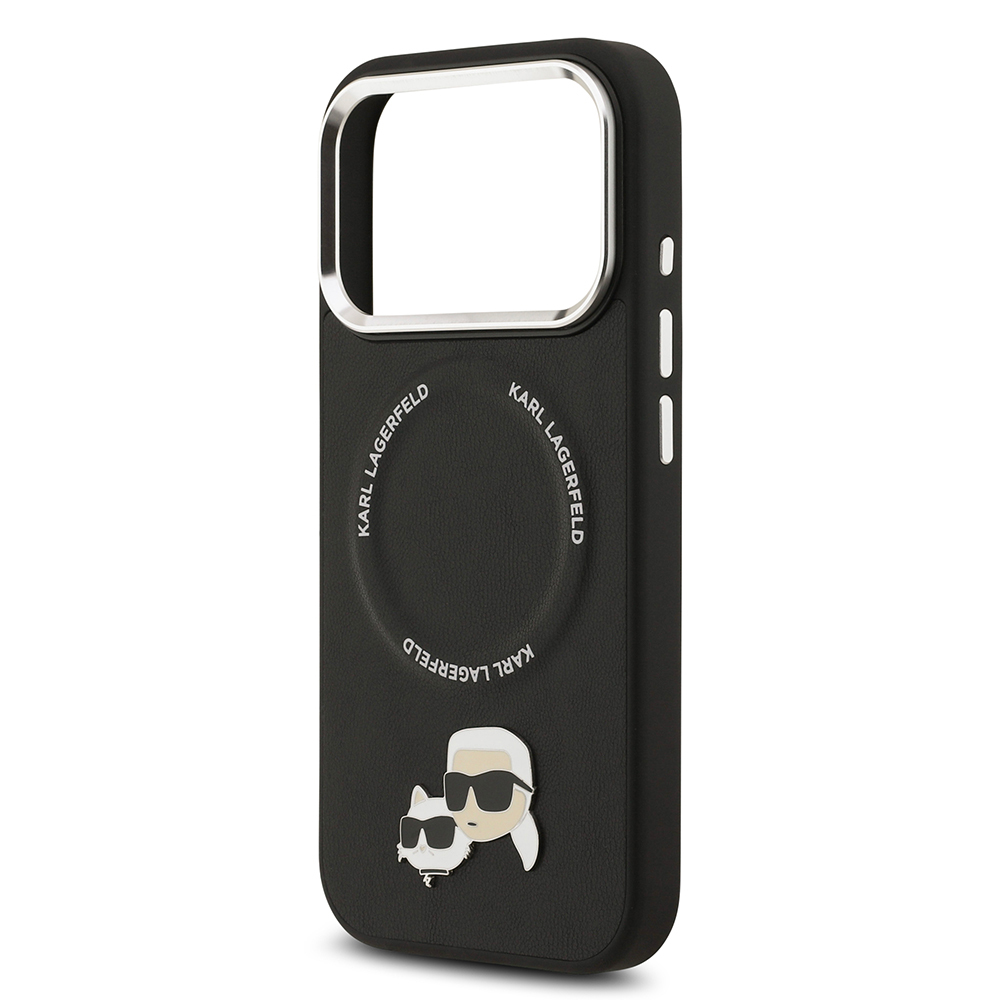 Apple iPhone 17 Pro Uyumlu Kılıf Karl Lagerfeld Orjinal Lisanslı M-safe Şarj Özellikli Metal Kamera ve Buton Tasarımlı K&C PU Deri Kapak - 11